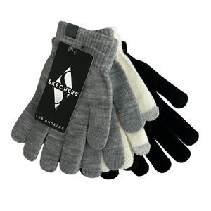 SKECHERS NWT Tri-Color Women's 3pk Touchscreen Gloves Women's Winter Accessory